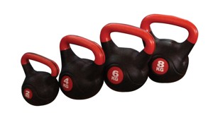 ACRA Činka kettlebell s cementovou náplní - 2 kg