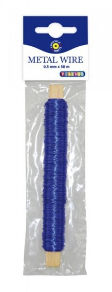 Barevný drátek 50m x 0,5mm MODRÝ