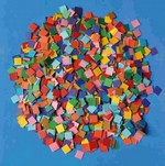 Papírová mozaika- barevné čtverečky- maxi balení