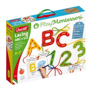 Quercetti 2808 Lacing ABC + 123 alphabets and numb