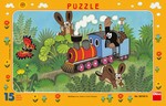 PUZZLE Krtek a lokomotiva 15 dílků