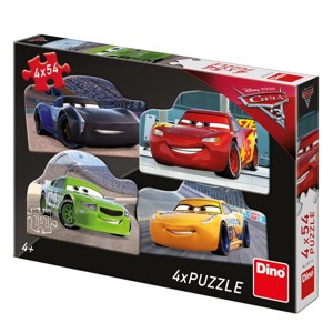 PUZZLE WD Cars 3: Rivalové 4x54 dílků