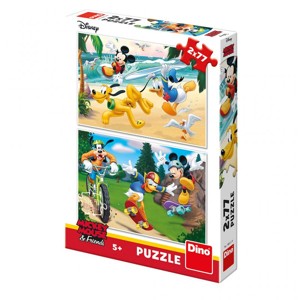 PUZZLE WD Mickey sportuje 2x77 dílků