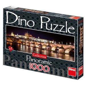 PUZZLE Hradčany v noci 1000 dílků panorama