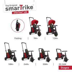 Tříkolka Smart Trike 7 v 1 Smartfold 500 červená