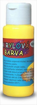 Akrylová barva 60ml- žlutá