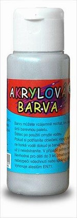 Akrylová barva 60ml- stříbrná