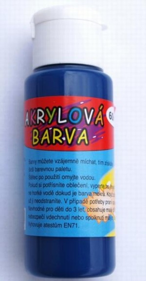 Akrylová barva 60ml - tmavě modrá (deep blue)