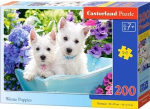 Puzzle Castorland 200 dílků - Bílá štěňátka