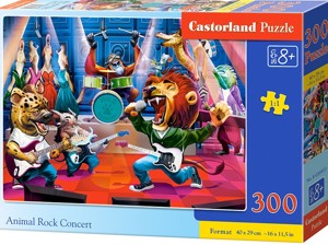 Puzzle 300 dílků - Zvířecí rockový koncert