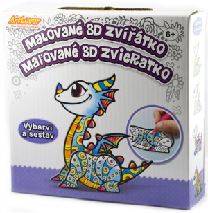 ARTLOVER Malované 3D zvířátko dráčci