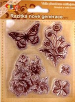 Razítka gelová XS 7x8,5cm Motýlek a květiny