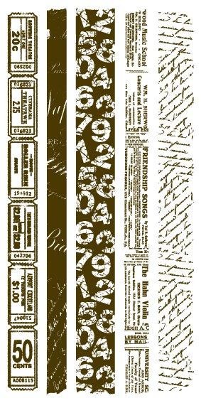 Razítka gelová - Bordury s texty
