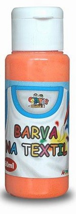 Barva na textil 60ml- oranžová