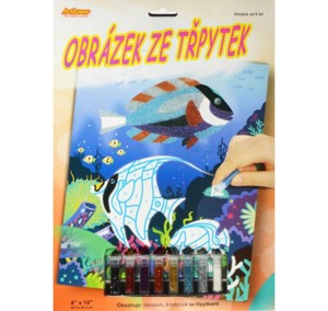 Obrázek ze třpytek - Ryby v moři