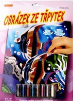 Výtvarné sady - Obrázek ze třpytek - Ryby