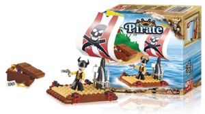 SLUBAN - Pirate Serie Pirátský Vor, 64 dílků
