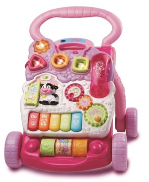 VTECH Chodítko chodítko Uč se a poznávej růžové