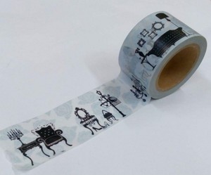 Dekorační lepicí páska - WASHI pásky -1ks židle v 