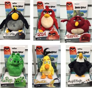 Plyšová hračka Angry Birds: 14cm s nylon přívěskem