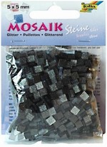 Mozaika odlehčená třpytivá 5x5mm- šedá
