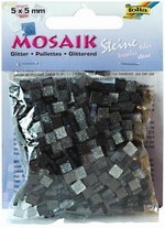 Mozaika odlehčená třpytivá 5x5mm- šedá