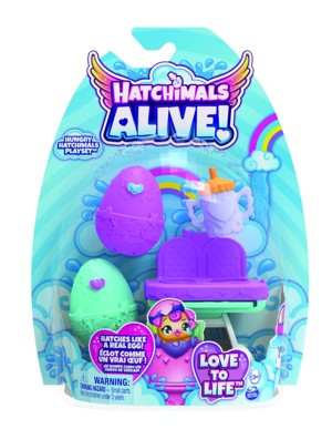 Hatchimals hrací set s krmicí židlí pro zvířátka