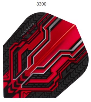 Letky na šipky Harrows  Plexus - Red 8300