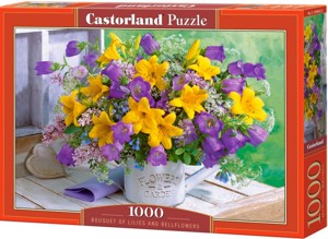 Puzzle 1000 - CASTORLAND Kytice lilii a zvonku