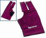 Kulečníková rukavice Dynamic - burgundy 3-prstá