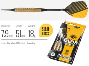 Šipky Harrows soft Club Brass 18gR