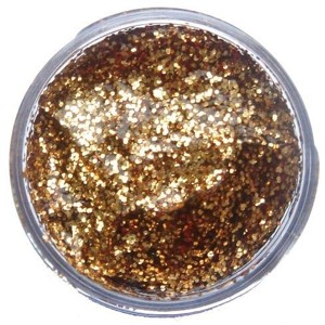 Třpytky základní barvy  - třpytivý gel 12ml,zlatý