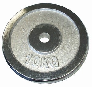 ACRA Chromový kotouč (závaží) na činky 10kg - 30mm