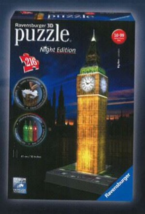 PUZZLE Ravensburger - Big Ben Noční Edice 3D 216d