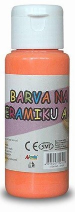 Barva na sklo a keramiku 60ml- oranžová tmavá