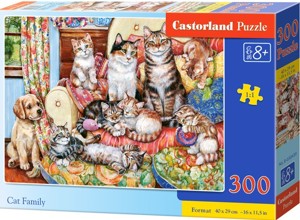 Puzzle 300 dílků - Kočičí rodina