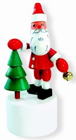 MF mačkací figurka Santa Claus se stromkem