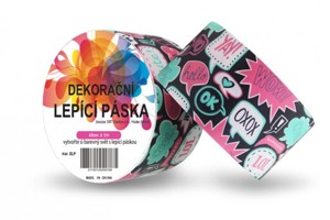 Dekorační lepicí páska - DUCT TAPE-1ks OXOX černé