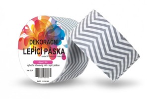 Dekorační lepicí páska - DUCT TAPE-1ks stříbrošedé