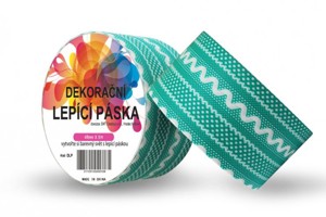 Dekorační lepicí páska - DUCT TAPE-1ks tyrkysová k