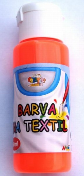 Barva na textil 60ml- fluorescent oranžová