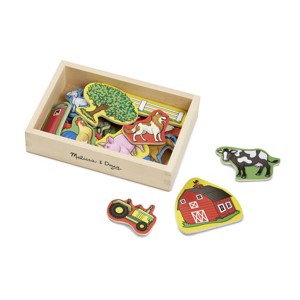 MELISSA & DOUG - DŘEVĚNÉ MAGNETY FARMA 20KS