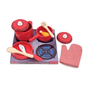 MELISSA & DOUG - KUCHYŇSKÝ DŘEVĚNÝ SET NÁDOBÍ