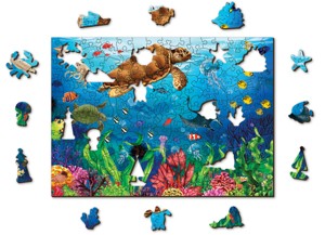 Dřevěné Puzzle Potápěčský ráj M 254 x 182 mm NOVIN