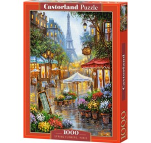 Puzzle 1000 - CASTORLAND Jarní květiny, Paříž