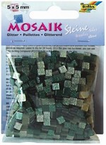 Mozaika odlehčená třpytivá 5x5mm- zelená