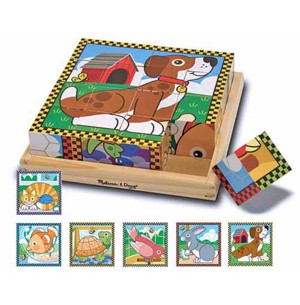 MELISSA & DOUG - DŘEVĚNÉ KOSTKY - MAZLÍČCI