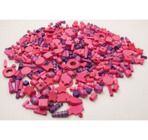 Korálky plastové big- 1000ks růžovofialové