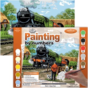 Malování podle čísel 40x32cm - Parní vlak