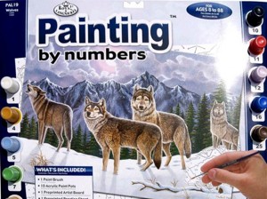 Malování podle čísel 30x40 cm - Vlci